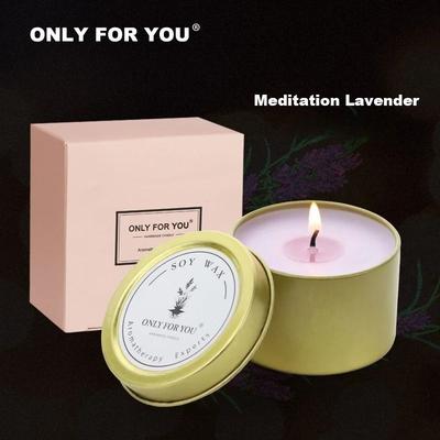 Uplift Essentials Romantic Transparent Glass Jar Aromatherapy Candle meditation Lavender