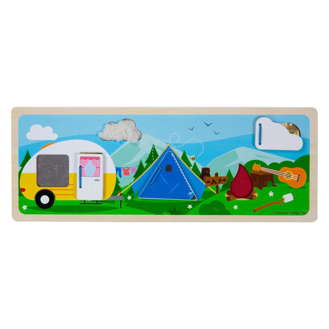 Bigjigs Wooden Senses Schild Camping in the Wild (BJ036)