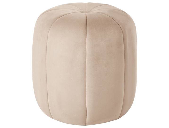 POUF Samtstoff Beige Selby