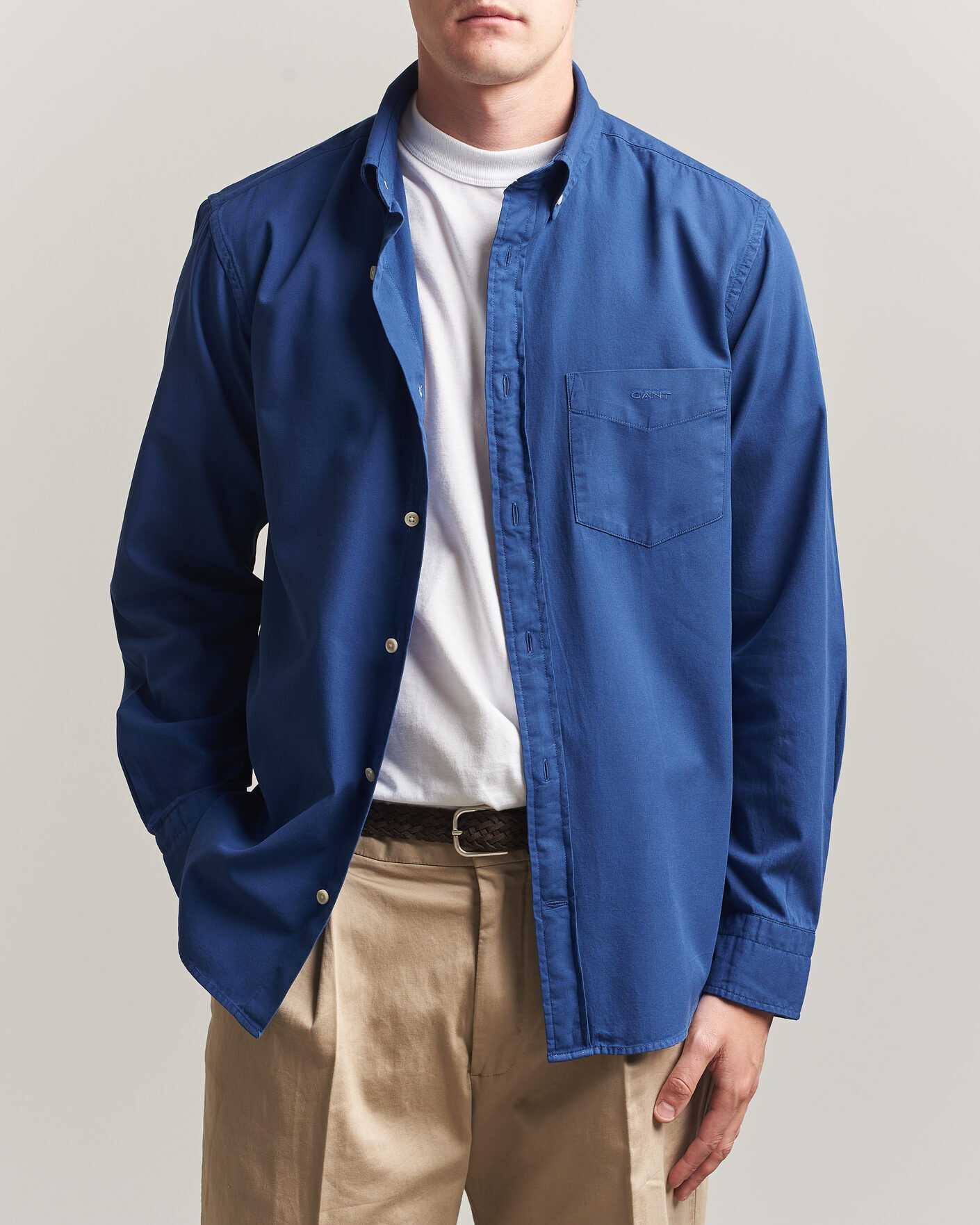 Gant Regular Fit Garment Dyed Twill Shirt Crisp Blue men L Blå