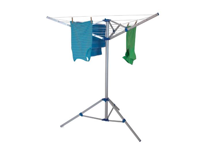 Wäschespinne EUROTRAIL Arm , blau, Aluminium, Wäscheständer, Wäschespinne