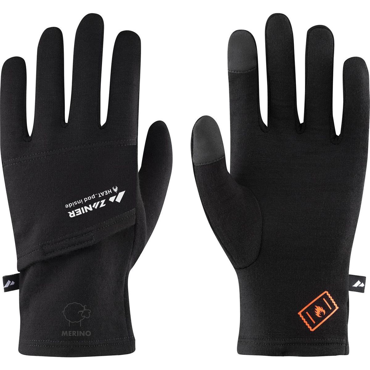 Zanier Heat Pads Merino Liner Touch schwarz (2000) M 55044-2000-M