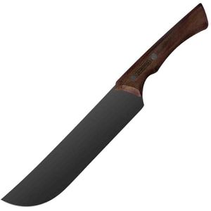 Tramontina Fleischmesser Churrasco Black, 19,3 cm Edelstahlklinge mit glattem Schliff und Holzgriff