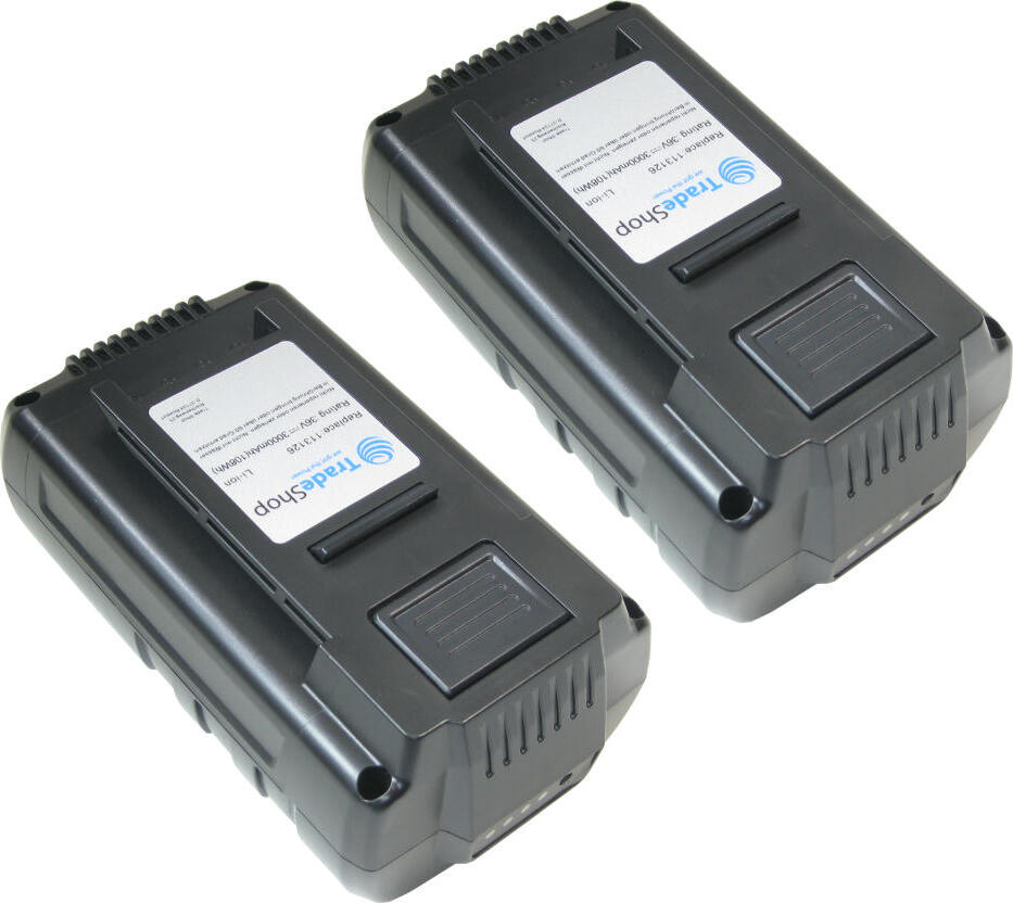 Trade-Shop Premium Li-Ion Akku 36V / 3000mAh / 108Wh ersetzt AL-KO 91132807, 113124, 113126, 113280 passend für Comfort 38.4 Li DC-3630LI Akku-Rasenmäher Moweo Akkumäher 46.5 Li 42.5 Li für AL-KO Akku Grastrimmer GT 36 Li, Akku Heckenschere HT 36 Li, Akku Laubbläser LB 36 Li, Moweo 3.85 LI, EnergyFlex-Serie. Überhitzungsschutz, Überladungsschutz und Kurzschlussicher. kein Memoryeffekt dank Qualität und der neusten Li-Ion Technologie. aus hochwertigen Qualitätszellen.