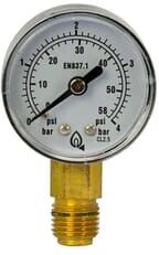 Clesse 0-4 bar Pressure Gauge with 40mm Dial