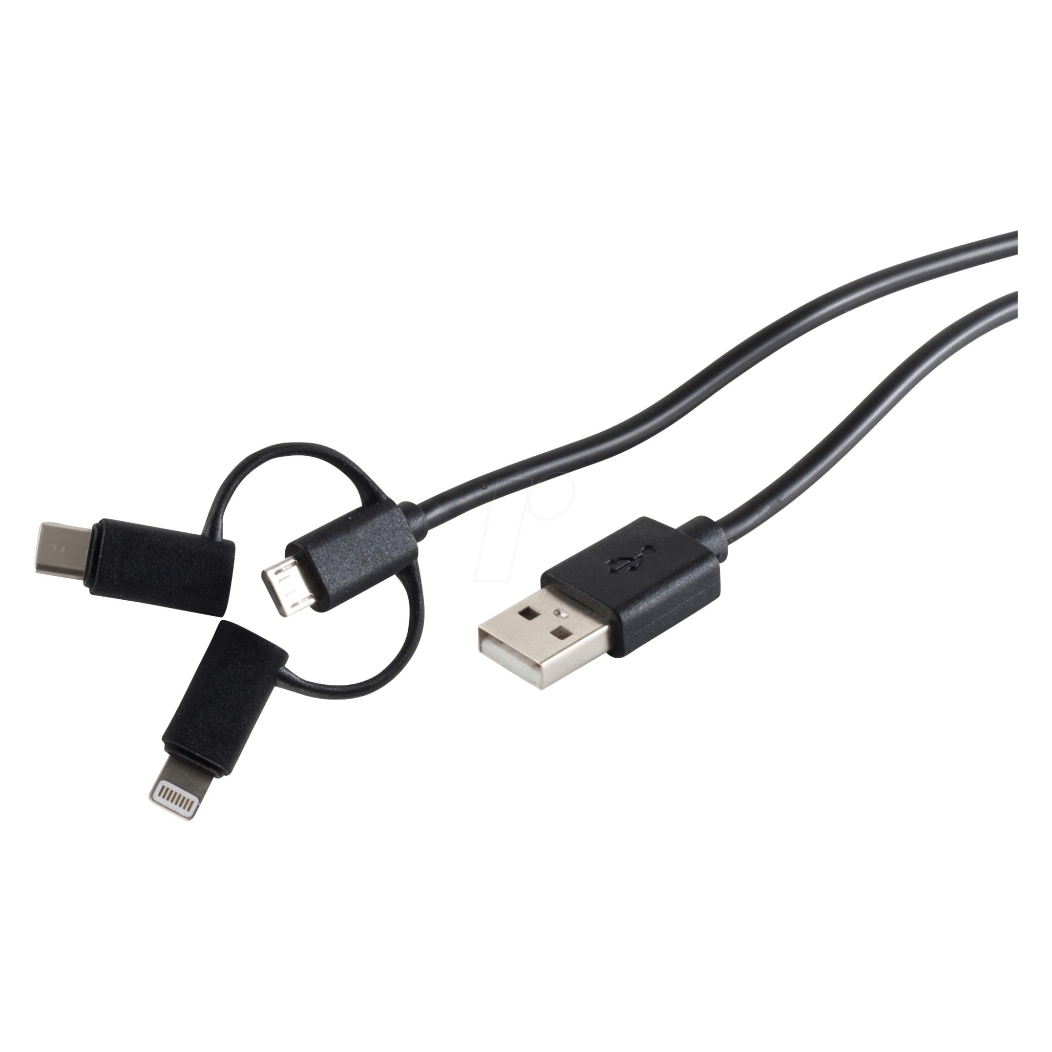 Shiverpeaks BS14-15035 USB Kabel 2 m 2.0 USB A Micro-USB B Schwarz (2 m, USB 2.0) (BS14-15035)