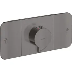 hansgrohe AXOR One Thermostatmodul Unterputzmodell für 2 Verbraucher, 45712340, Farbe: Brushed Black Chrome