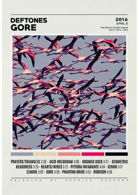 Inspired Finds Deftones Album Cover Poster Canvas Around The Fur Saturday Night Wrist Wall Art 11.81x15.75in No Frame flamingo