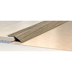 Havos Übergangsprofil "abgeschrägt" Holzdekor Lärche matt, Aluminium, Länge 90 cm, Kantenhöhe 8 mm, LPZ3M90