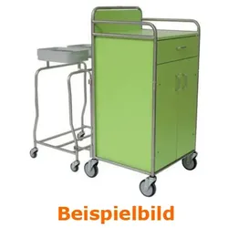 Novocal SW 721K KS70 Stationswagen koppelbarer Zweifachsammler, KS70 Abfallsammler, 1 Schublade