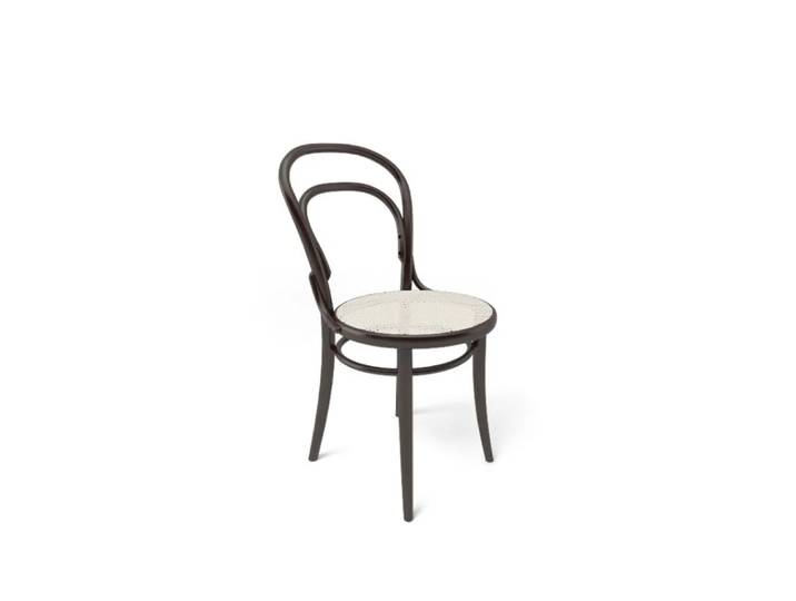 TON Ton no.14 Stuhl Coffee B4-New Rattansitz