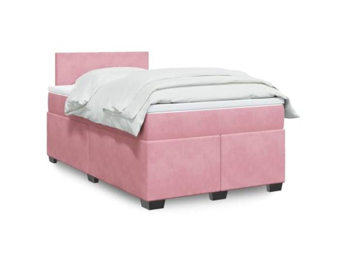 RJPLMFV Lattenrost mit Matratze, Rosa, 120 x 200 cm, Velours Individuelle Taschenfedern, abnehmbarer Bezug, waschbar, individuelle Unterstützung, reduziert Bewegungen