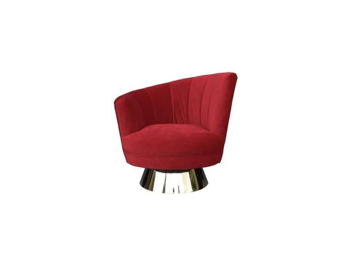 Fauteuil Pivotant En Velours Côté Gauche Miro - Rouge