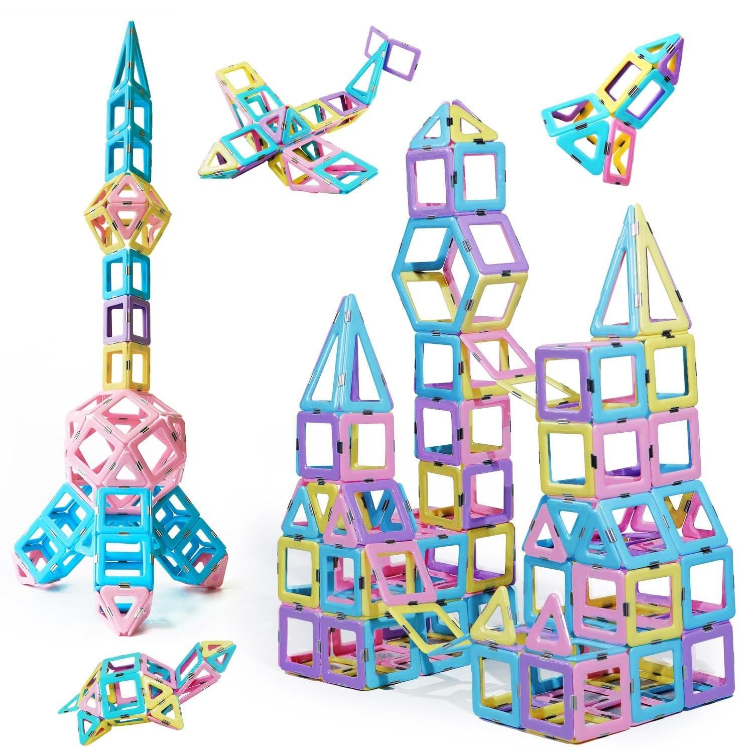 Set van 80 magnetische bouwstenen voor kinderen