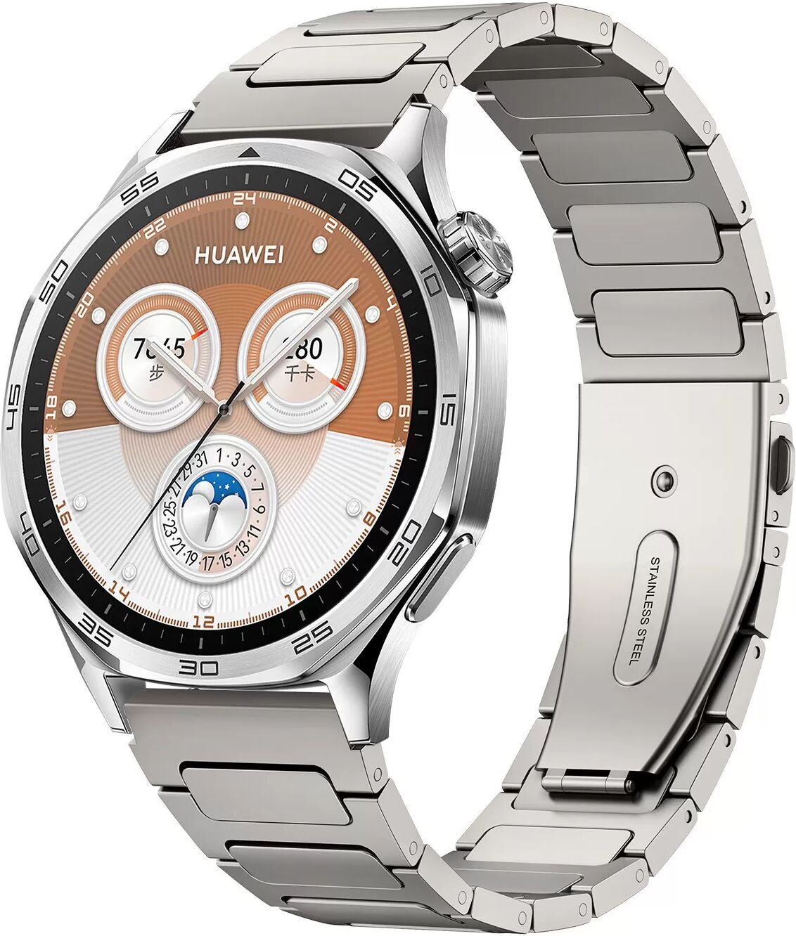 INF Universelles 22mm Silber Titan Uhrenarmband für Smartwatches