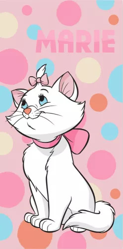 Disney Aris to Cats Strandlaken, Roze, Katoen, Breedte: 70 cm, Lengte: 140 cm