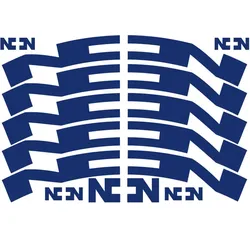 NONPLUS COMPONENTS Aufkleberset für Felgen | 28 mm ultramarin blau (#