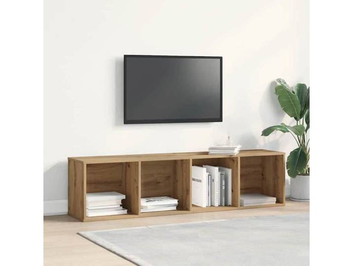 Meuble TV - Meuble Séjour - Armoire TV chêne artisanal 120x34x37 cm - Bois d'ingénierie - CFW210242