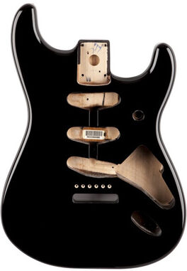 Fender Body Alder Strat VIN BR BLK Schwarz
