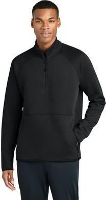 Sport-Tek ST841 Phenom 1/4-Zip in Black size Small   Cotton/Polyester Blend