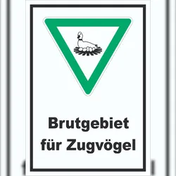 HB-Druck Brutgebiet für Zugvögel Schild A1 (594x841mm)