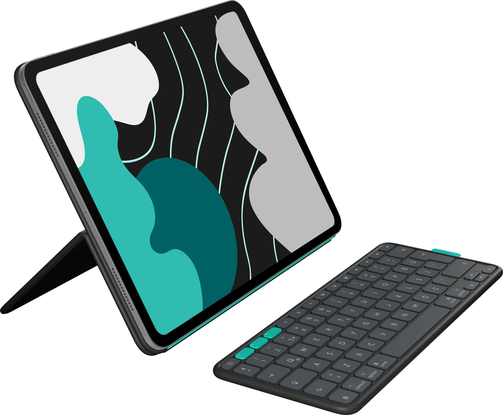 Logitech Flip Folio QWERTY Bluetooth-toetsenbord met US-indeling voor Apple iPad Pro 13-inch (M4) en iPad Air 13-inch (M2 & M3)