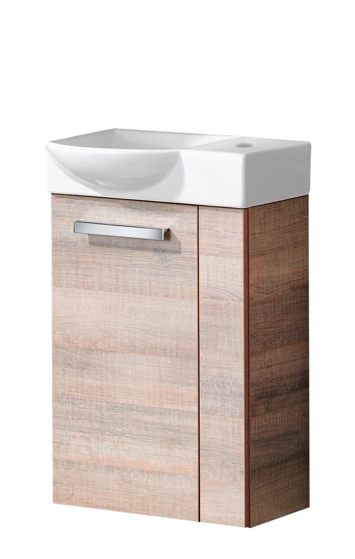 FACKELMANNGMBH Mini-Gäste-WC-Keramikbecken 45x10,5x32 rechts weiß 09161991