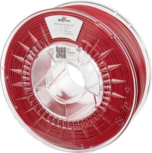 Spectrum Filaments 80089smart ABS Filament ABS schlagfest 1.75mm 1000g dragon red, Rot 1St.