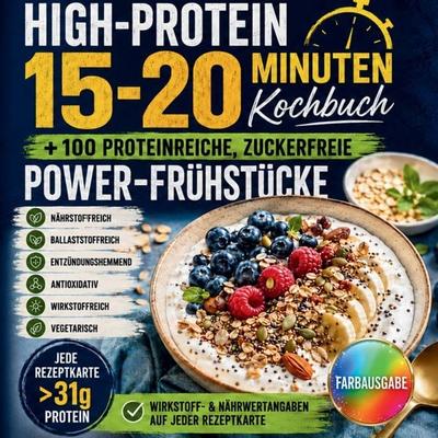 High-Protein 15-20 Minuten Kochbuch: +100 Proteinreiche, Zuckerfreie 'Power-Frühstücke'; Taschenbuch von Martin Bruno Roland Oberst, Oberst
