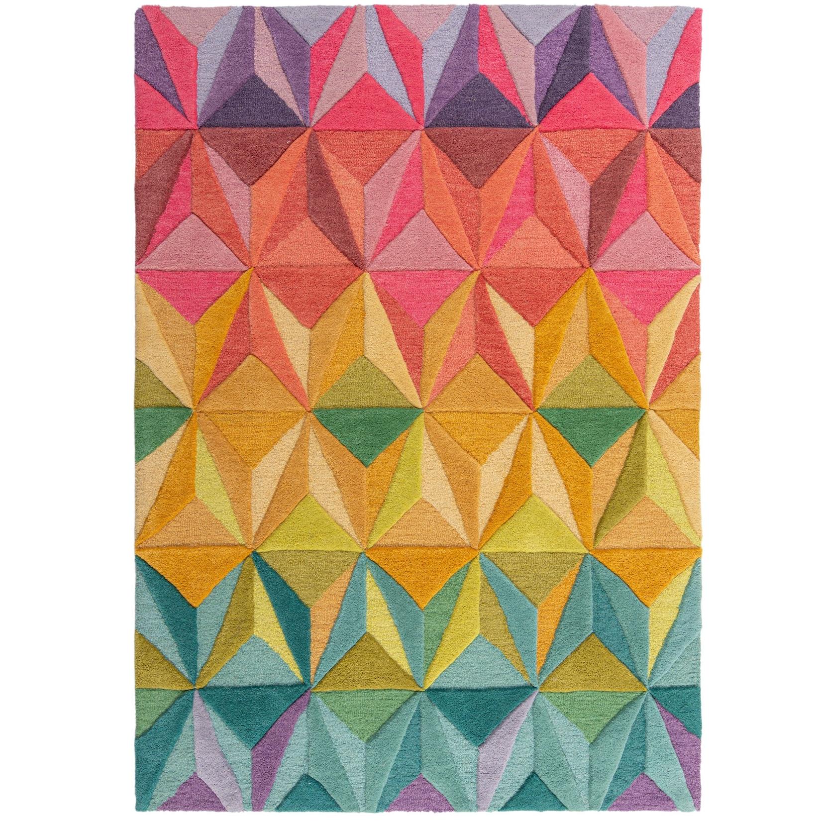 Wollteppich geometrisch Bunt 120 x 170 cm - DERWENT Kadima Design
