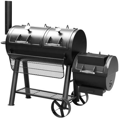 Smoker EL FUEGO "Minnesota", schwarz, B:184cm H:153cm T:88cm, Grills, BxTxH: 184x88x153 cm