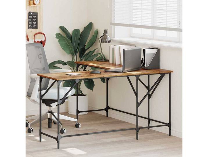 vidaXL Schreibtisch Altholz Holzwerkstoff 149 x 149 x 75 cm