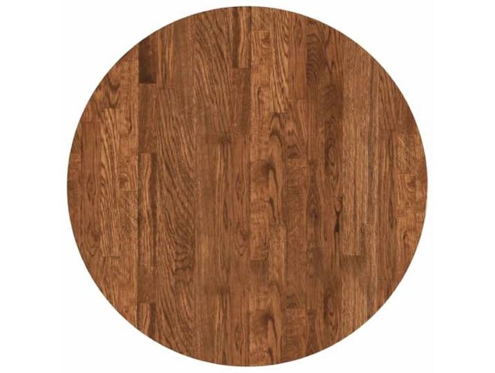 GFDWPUY Runde Tischplatte Eiche Hellbraun 60 cm Massivholz Umkehrbares Design, Stabil & Langlebig, Für Küche Esszimmer Wohnzimmer, Pflegeleicht