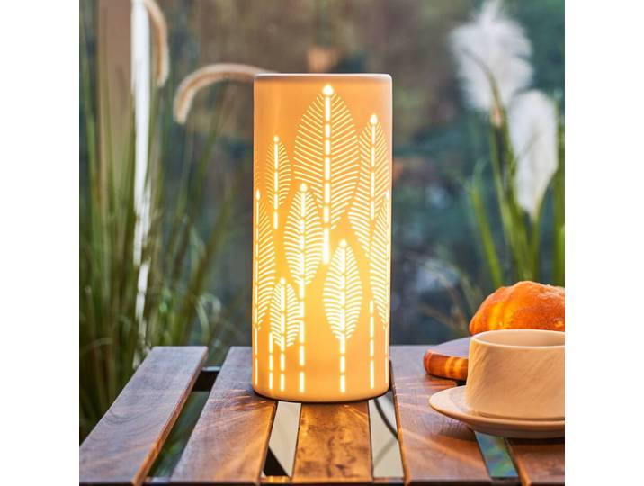 Pauleen Tischlampe WARM SUNKISS, weiß / opal, für Wohn- / Esszimmer, Keramik, Junges Wohnen