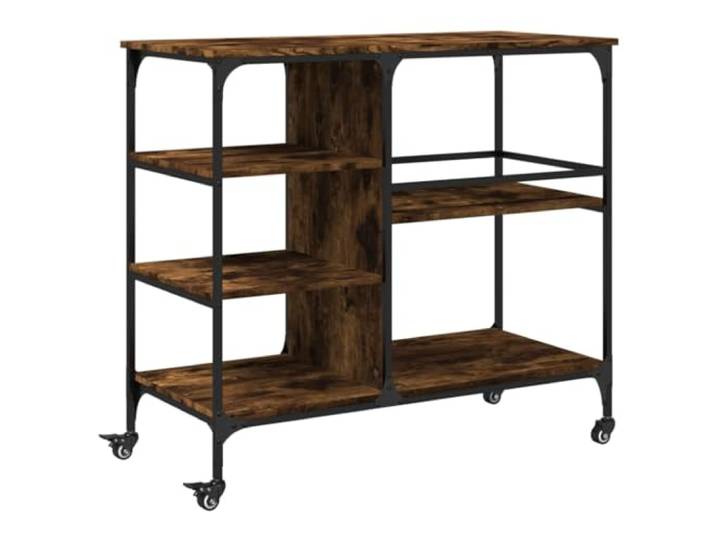 vidaXL Küchenwagen Räuchereiche 100x45x89,5 cm Holzwerkstoff