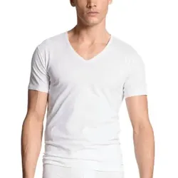 Calida Cotton Code V-Shirt Weiß Baumwolle Large Herren
