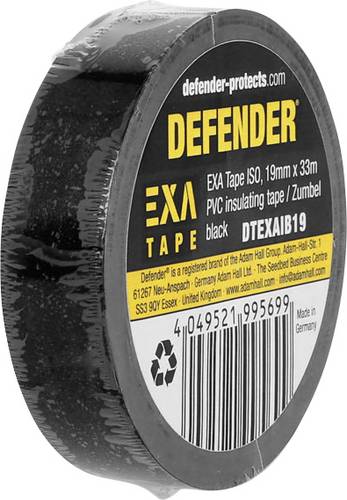 DEFENDER by Adam Hall EXA Tape DTEXAIB19 Isolierband Schwarz (L x B) 33m x 19mm 1St.