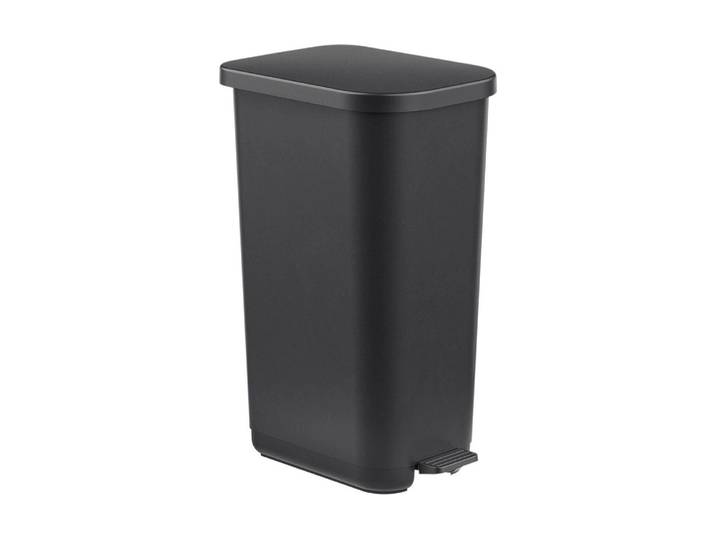 Mülleimer ROTHO Rotho Treteimer Treteimer 35 l Orbe , schwarz, B:31,7cm H:67,6cm T:42,3cm, Mülleimer, Mülleimer