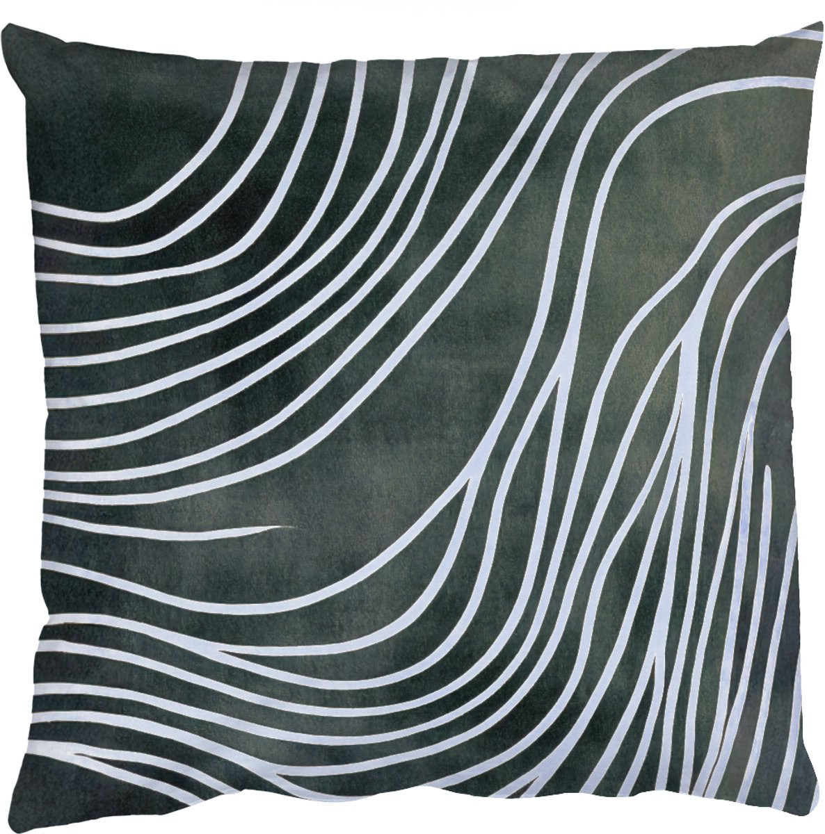 PillowMonkey Sierkussen met Abstract Lijnen Patroon - Wit - 50 x 50 cm