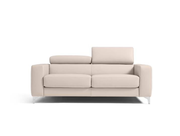 Schlafcouch SAMBESI Gästebett Verwandlungssofa ausziehbar Ledersofa 2-Sitzer