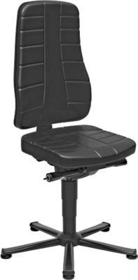 Drehstuhl All-in-One 9640, mit Gleiter, Kunstlederpolster, schwarz