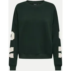 Sweatshirt mit Ärmel-Print Grün L