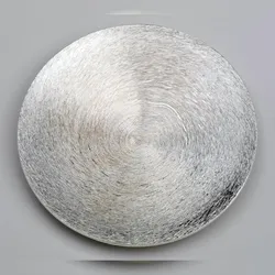 Kerzenteller, Dekoteller aus Alu gewölbt in Silber Ø 14 cm