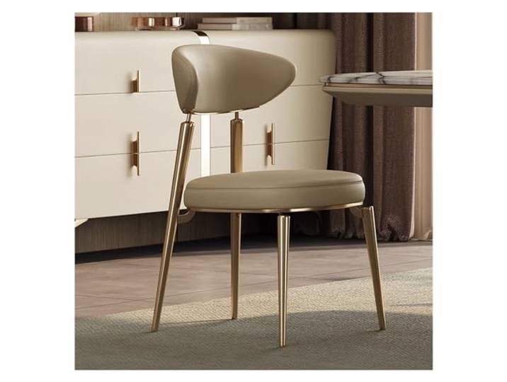tDZP7yWpc Küchenstühle Esszimmerstühle, moderner Esszimmerstuhl mit Metallbeinen, ledergepolsterte for Esszimmer, Küche, Schminktisch, Wohnzimmer(Gold)