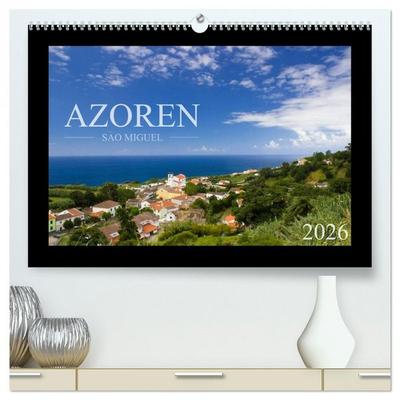 Azoren - São Miguel (hochwertiger Premium Wandkalender 2026 DIN A2 quer), Kunstdruck in Hochglanz