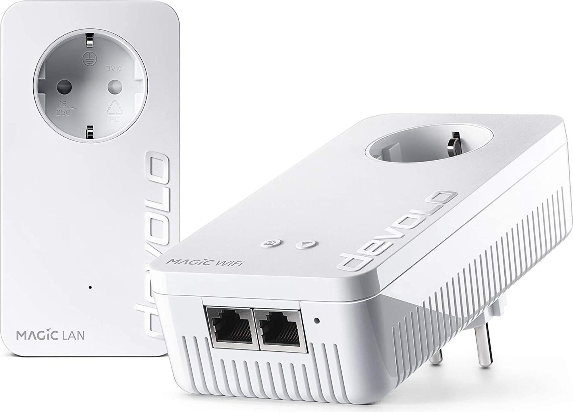 devolo Magic 2 WiFi next Starter Kit, WLAN Powerline Adapter, bis zu 2.400 Mbit/