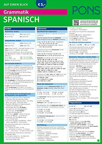 PONS Grammatik auf einen Blick Spanisch (PONS Auf einen Blick) - Preis vom 01.10.2026 17:08:56 h