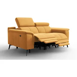SOFA RELAX FIERO 2-Sitzer, Gelber Veloursstoff