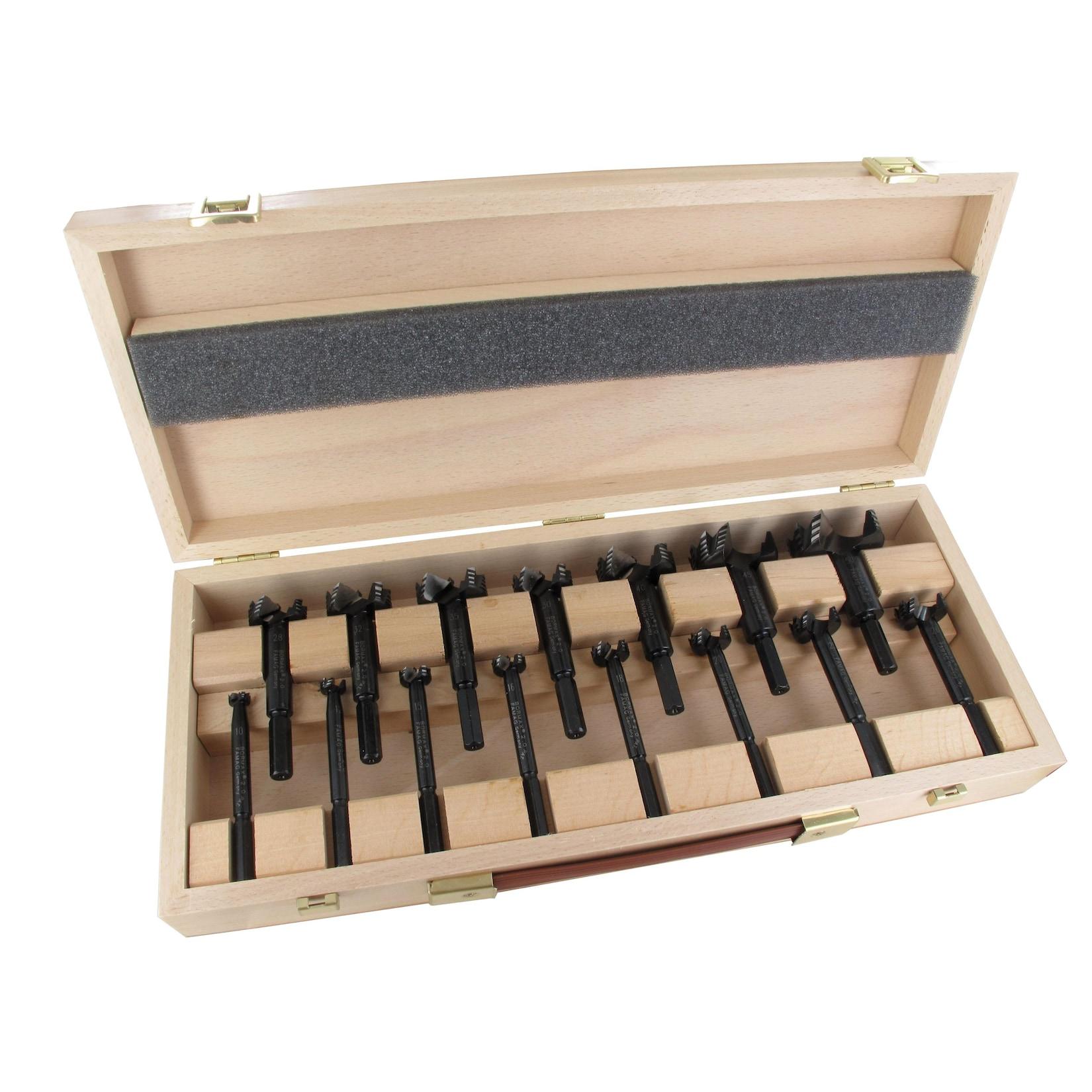 Famag Forstnerbohrer Satz WS-Bormax 2.0 15-teilig, Holzbohrer mit Zentrierspitze