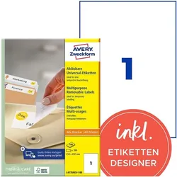 Avery Zweckform 100er-Pack Universal Klebeetiketten »L4735REV-100«
